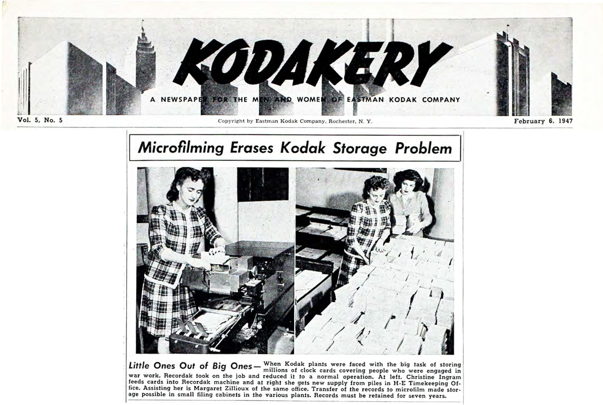 Kodak Microfilm Advert 1947
